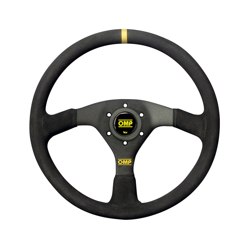 OMP CORSICA 330 BLACK SUEDE LEATHER STEERING WHEEL WITH ANODIZED